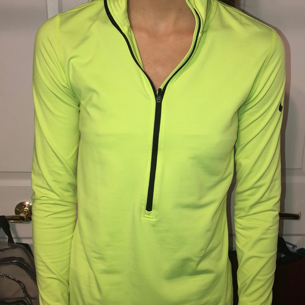 Neon NIKE Pro Dri Fit Zip Up Jacket